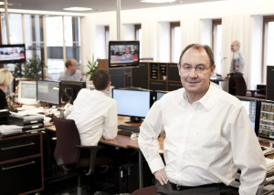 Nørresundby Banks direktør, Andreas Rasmussen, glæder sig over det gode 2013-resultat.